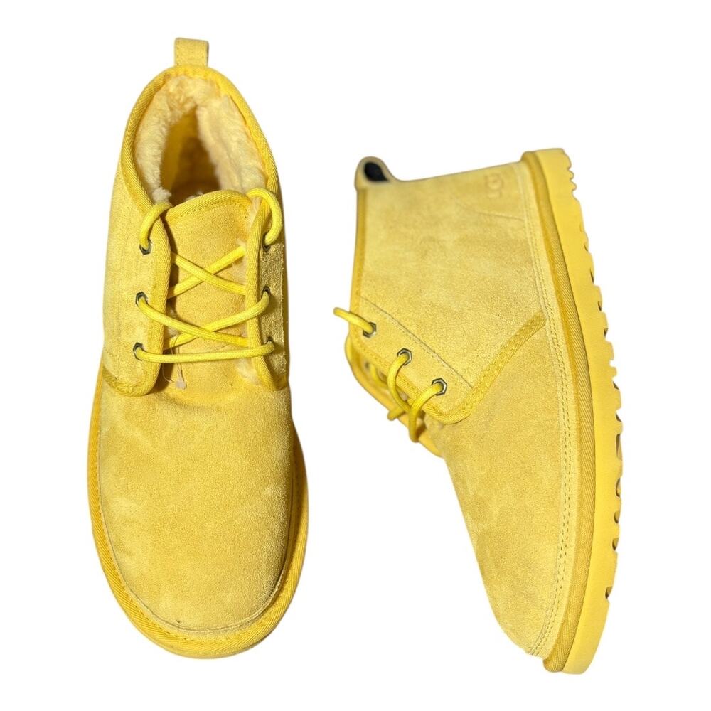 UGG NEUMEL SUEDE SHEARLING WOOL BOOTS CORN YELLOW NWOT M 10 W‎ 11